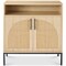 Best Choice Products Arched 2-Door Rattan Cabinet, Sideboard, Buffet, w/ Cord Cutout, Adjustable Storage Shelf